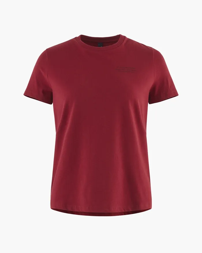 Runa Statement Legacy Short Sleeve Tee Burnt Russet Women Klttermusen TShirts