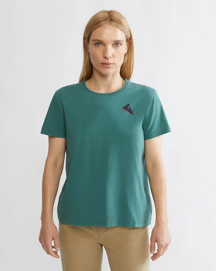 Runa Token Short Sleeve Tee Frost Green Women Klttermusen TShirts