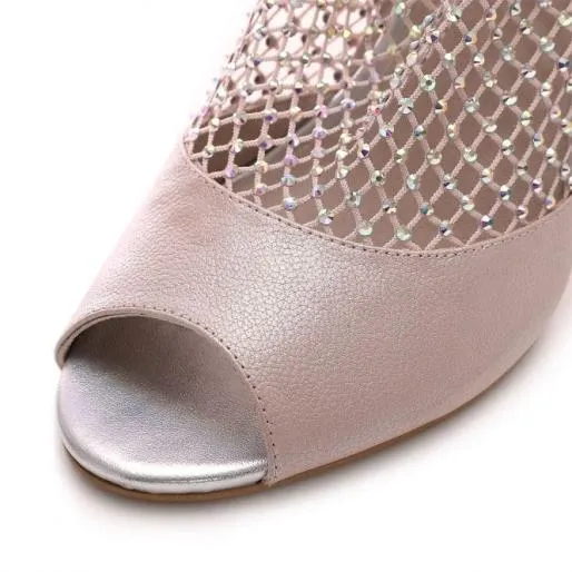 Ryanne Pink Metallic Women Moda In Pelle High Heel Shoes