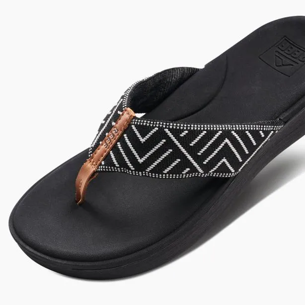 Sandals Women REEF Cushion Cloud Textile Black Geo
