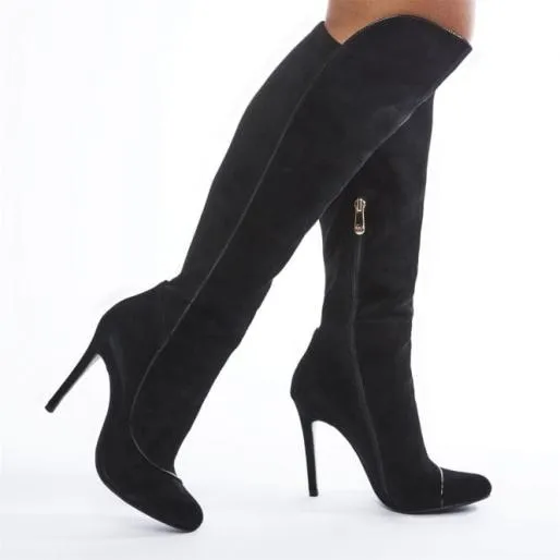 Savi Black Suede Women Moda In Pelle Black Boots Savi Black Suede Women Moda In Pelle Black Boots