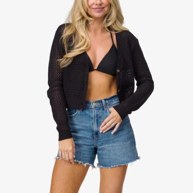 Sets Women REEF Mika Knit Cardigan Caviar