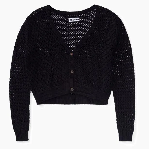 Sets Women REEF Mika Knit Cardigan Caviar