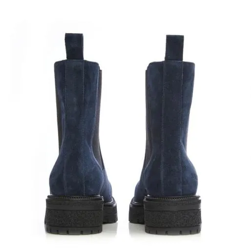 Sh Adesso Navy Suede Women Moda In Pelle Ankle Boots Sh Adesso Navy Suede Women Moda In Pelle Ankle Boots