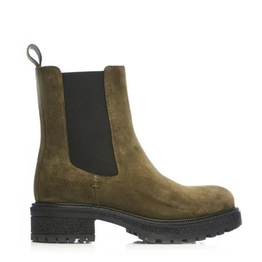 Sh Adesso Olive Suede Women Moda In Pelle Ankle Boots Sh Adesso Olive Suede Women Moda In Pelle Ankle Boots