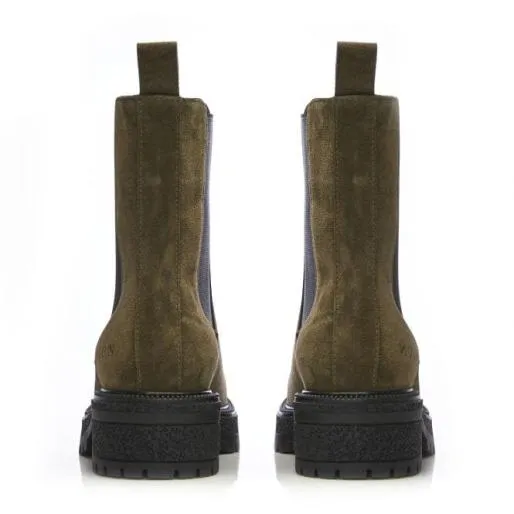 Sh Adesso Olive Suede Women Moda In Pelle Ankle Boots Sh Adesso Olive Suede Women Moda In Pelle Ankle Boots