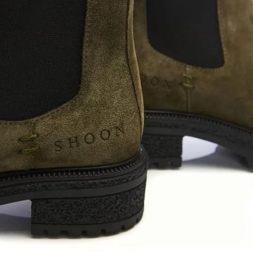 Sh Adesso Olive Suede Women Moda In Pelle Ankle Boots Sh Adesso Olive Suede Women Moda In Pelle Ankle Boots