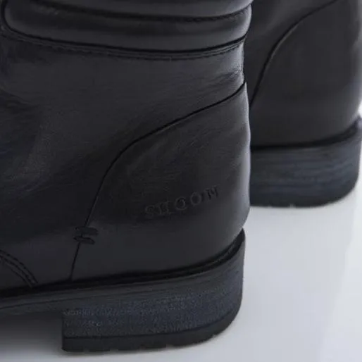 Sh Aello Black Leather Women Moda In Pelle Ankle Boots