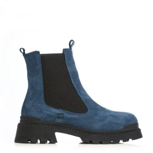 Sh Anika Blue Suede Women Moda In Pelle Ankle Boots Sh Anika Blue Suede Women Moda In Pelle Ankle Boots