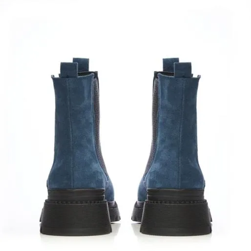 Sh Anika Blue Suede Women Moda In Pelle Ankle Boots Sh Anika Blue Suede Women Moda In Pelle Ankle Boots
