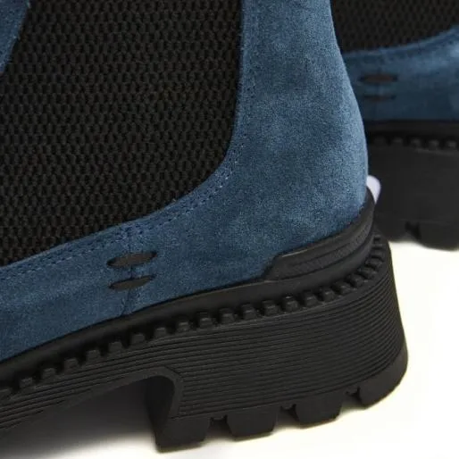 Sh Anika Blue Suede Women Moda In Pelle Ankle Boots Sh Anika Blue Suede Women Moda In Pelle Ankle Boots