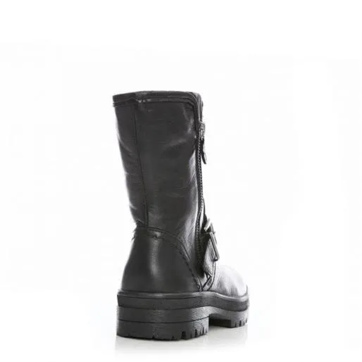 Sh Eifel Black Leather Women Moda In Pelle Ankle Boots Sh Eifel Black Leather Women Moda In Pelle Ankle Boots