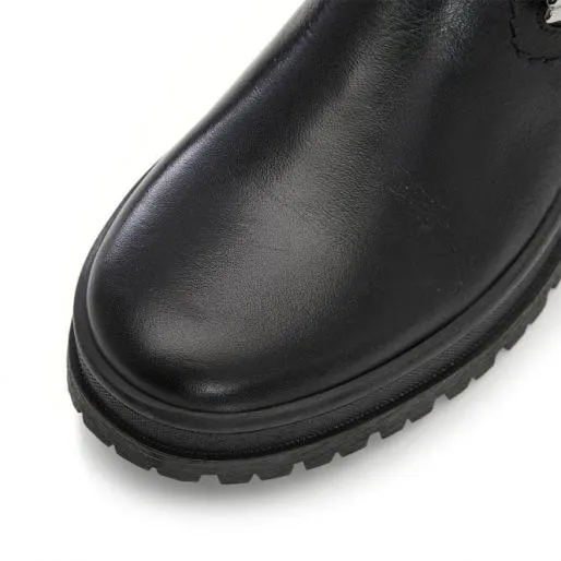 Sh Eifel Black Leather Women Moda In Pelle Ankle Boots Sh Eifel Black Leather Women Moda In Pelle Ankle Boots