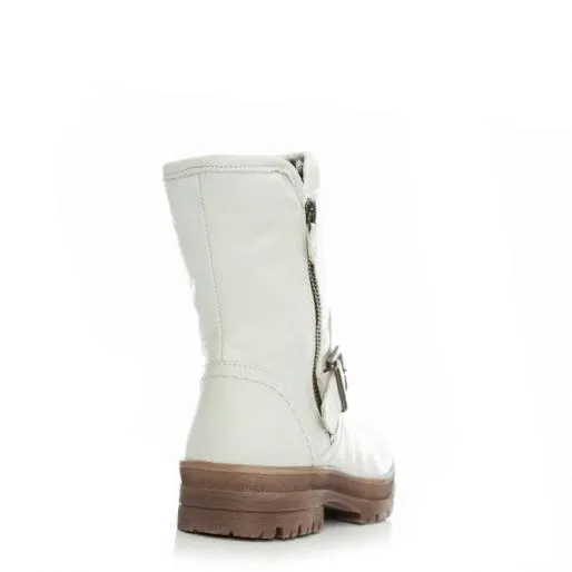 Sh Eifel Ice Leather Women Moda In Pelle White Boots Sh Eifel Ice Leather Women Moda In Pelle White Boots
