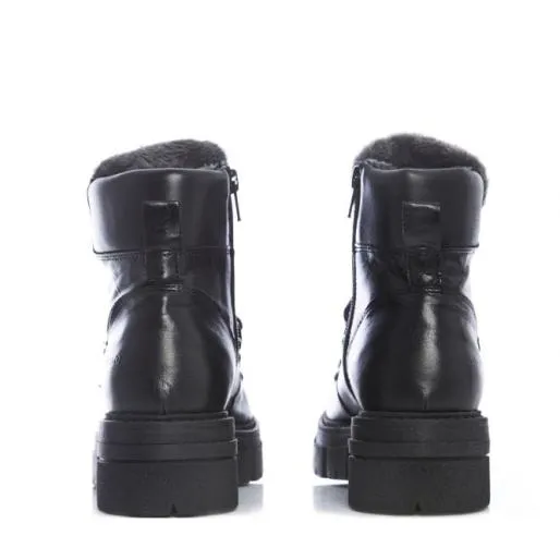Sh Iceberg Black Leather Women Moda In Pelle Ankle Boots Sh Iceberg Black Leather Women Moda In Pelle Ankle Boots