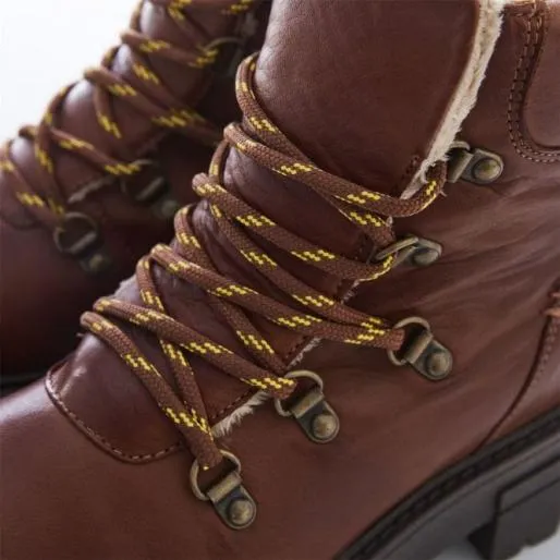 Sh Iceberg Tan Leather Women Moda In Pelle Ankle Boots