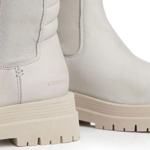 Sh Idiom Grey Leather Women Moda In Pelle Leather Boots Sh Idiom Grey Leather Women Moda In Pelle Leather Boots