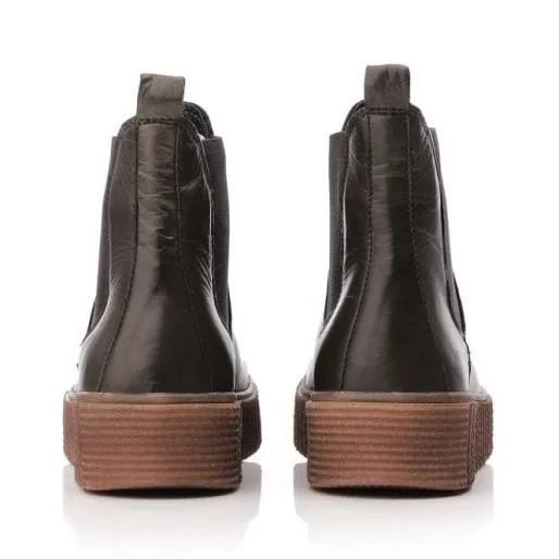 Sh Illom Olive Leather Women Moda In Pelle Ankle Boots Sh Illom Olive Leather Women Moda In Pelle Ankle Boots