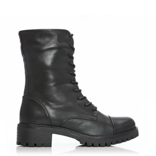 Sh Illona Black Leather Women Moda In Pelle Ankle Boots Sh Illona Black Leather Women Moda In Pelle Ankle Boots