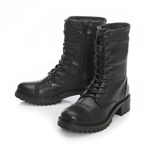 Sh Illona Black Leather Women Moda In Pelle Ankle Boots Sh Illona Black Leather Women Moda In Pelle Ankle Boots