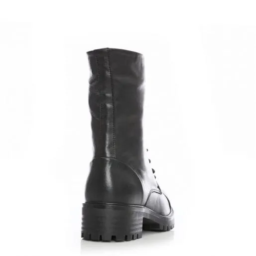 Sh Illona Black Leather Women Moda In Pelle Ankle Boots Sh Illona Black Leather Women Moda In Pelle Ankle Boots