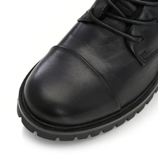 Sh Illona Black Leather Women Moda In Pelle Ankle Boots Sh Illona Black Leather Women Moda In Pelle Ankle Boots