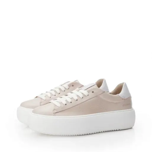 Sh Invert Nude Leather Women Moda In Pelle Casual Trainers Sh Invert Nude Leather Women Moda In Pelle Casual Trainers