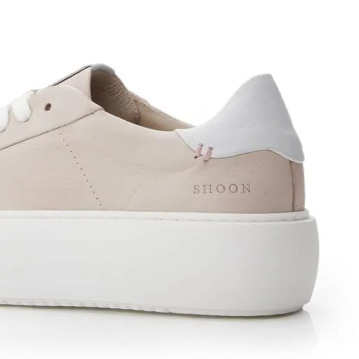 Sh Invert Nude Leather Women Moda In Pelle Casual Trainers Sh Invert Nude Leather Women Moda In Pelle Casual Trainers