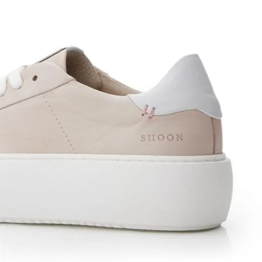 Sh Invert Nude Leather Women Moda In Pelle Casual Trainers Sh Invert Nude Leather Women Moda In Pelle Casual Trainers