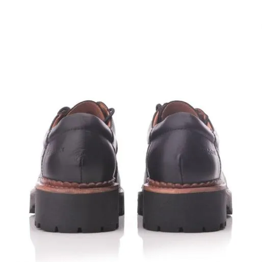 Sh Iota Black Leather Women Moda In Pelle Brogues And Loafers Sh Iota Black Leather Women Moda In Pelle Brogues And Loafers