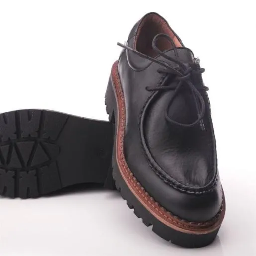 Sh Iota Black Leather Women Moda In Pelle Brogues And Loafers Sh Iota Black Leather Women Moda In Pelle Brogues And Loafers