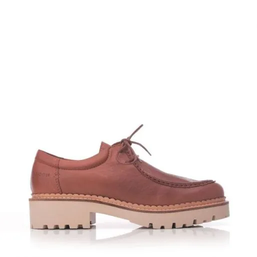 Sh Iota Tan Leather Women Moda In Pelle Brogues And Loafers