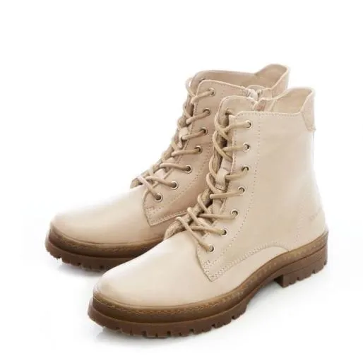 Sh Irlam Cream Leather Women Moda In Pelle Leather Boots Sh Irlam Cream Leather Women Moda In Pelle Leather Boots