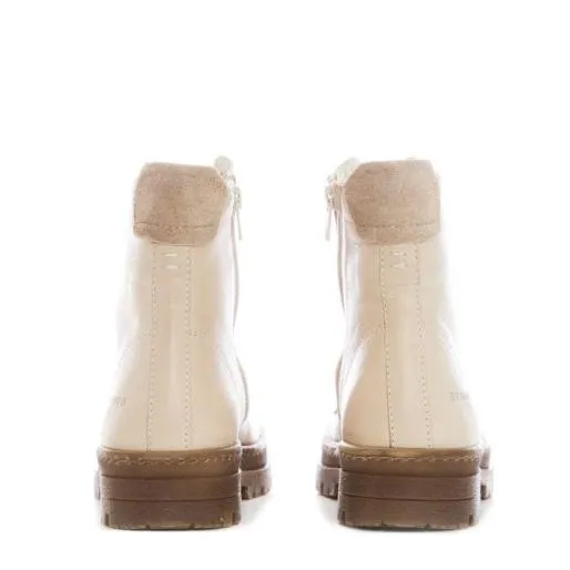 Sh Irlam Cream Leather Women Moda In Pelle Leather Boots Sh Irlam Cream Leather Women Moda In Pelle Leather Boots