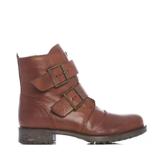 Sh Irving Tan Leather Women Moda In Pelle Ankle Boots