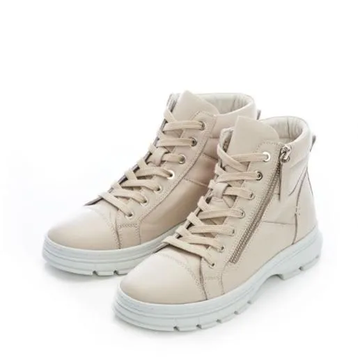 Sh Ivora Cream Leather Women Moda In Pelle Ankle Boots Sh Ivora Cream Leather Women Moda In Pelle Ankle Boots