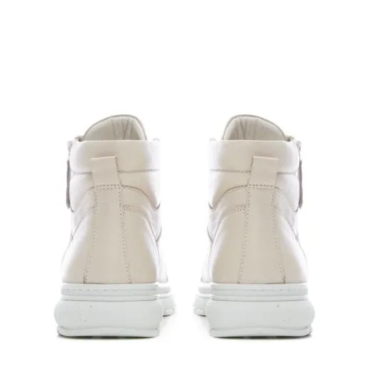 Sh Ivora Cream Leather Women Moda In Pelle Ankle Boots Sh Ivora Cream Leather Women Moda In Pelle Ankle Boots