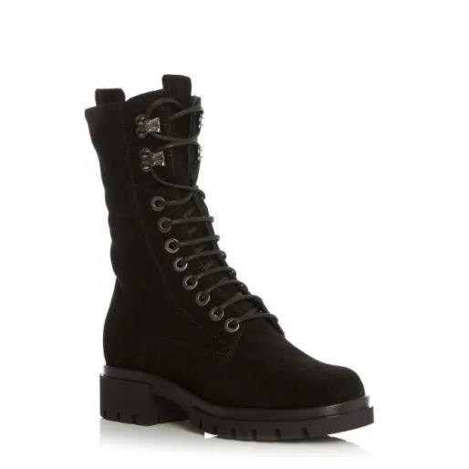 Sh Risen Black Suede Women Moda In Pelle Chunky Boots Sh Risen Black Suede Women Moda In Pelle Chunky Boots