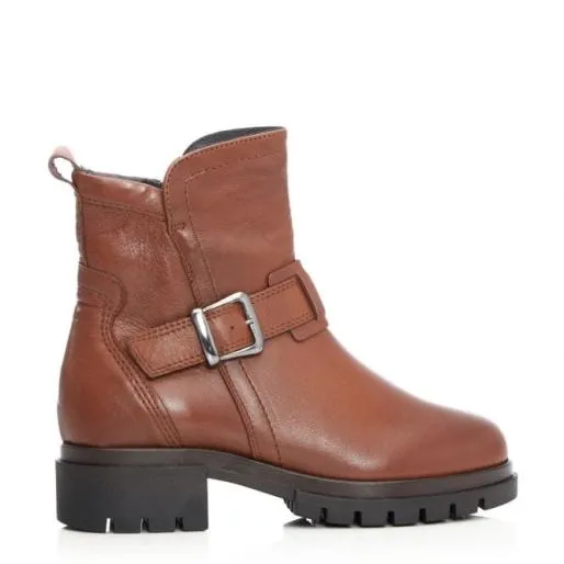 Sh Ruckus Tan Leather Women Moda In Pelle Ankle Boots Sh Ruckus Tan Leather Women Moda In Pelle Ankle Boots