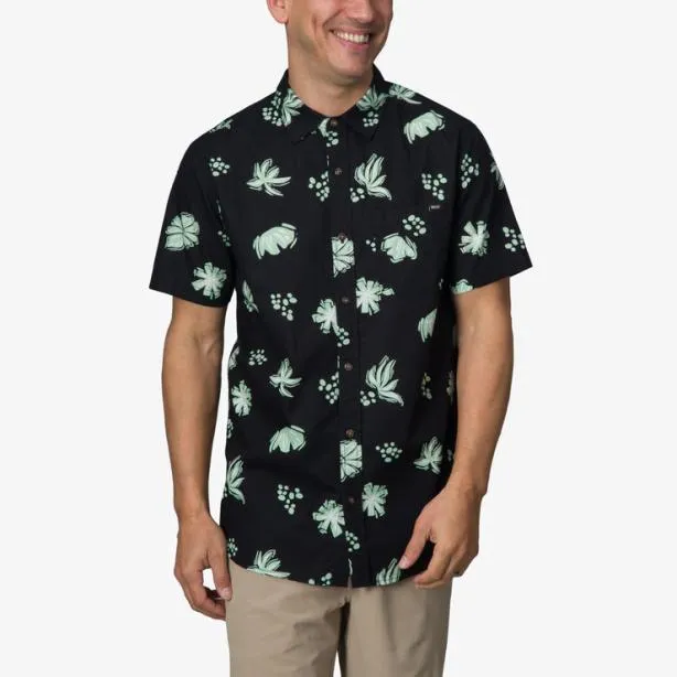 Shirts Men REEF Lawson Short Sleeve Shirt Caviar