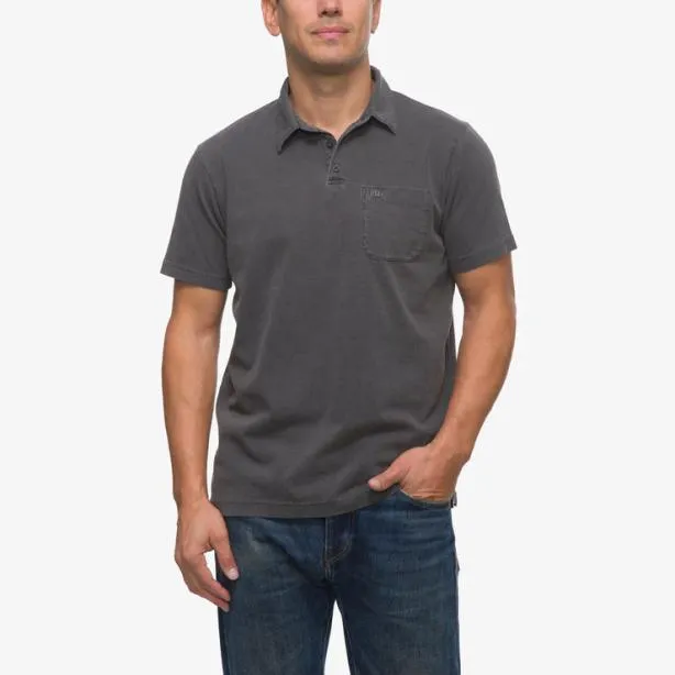 Shirts Men REEF Walker Short Sleeve Polo Pirate Blk
