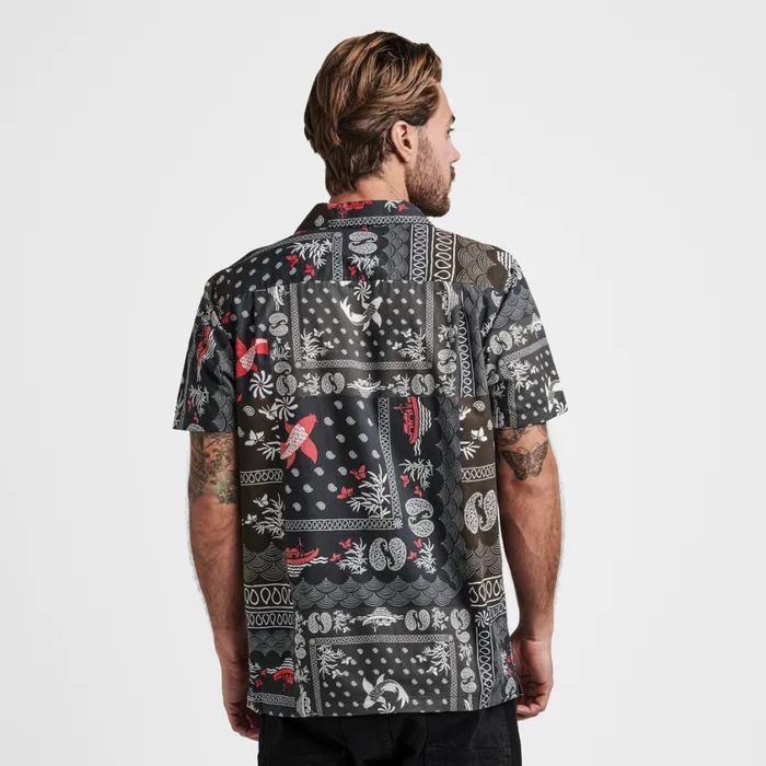 Shirts Men Roark Gonzo Camp Collar Shirt Hachimaki Black