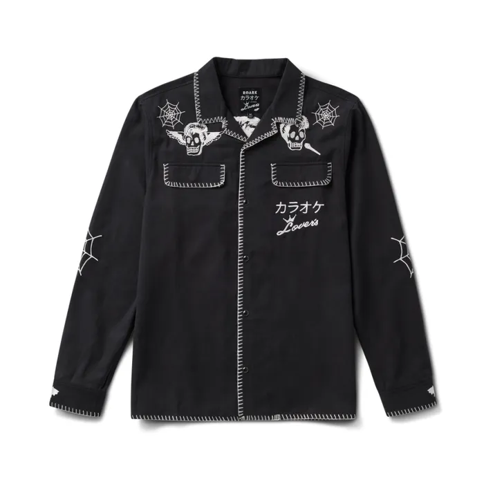 Shirts Men Roark Karaoke Lovers Long Sleeve Shirt Karaoke Black