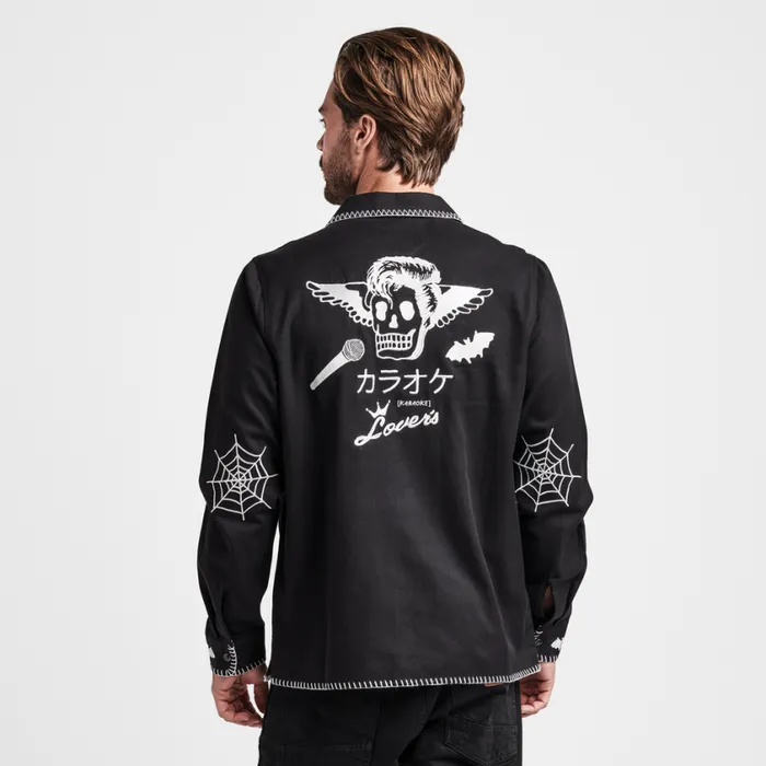 Shirts Men Roark Karaoke Lovers Long Sleeve Shirt Karaoke Black