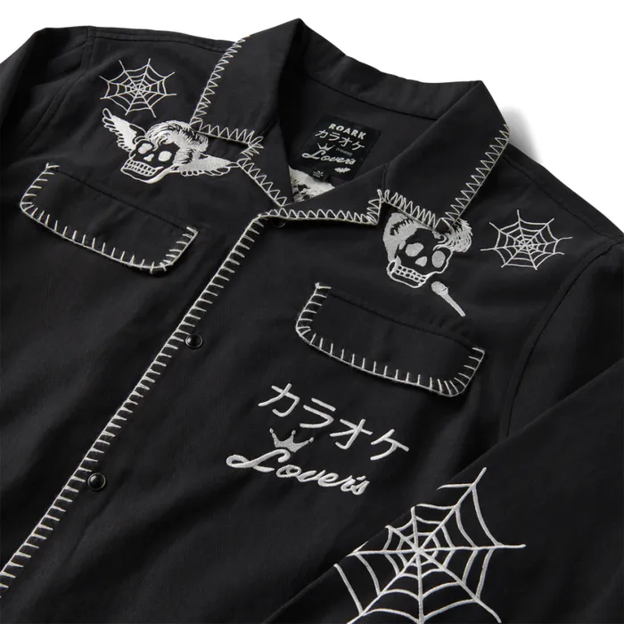 Shirts Men Roark Karaoke Lovers Long Sleeve Shirt Karaoke Black