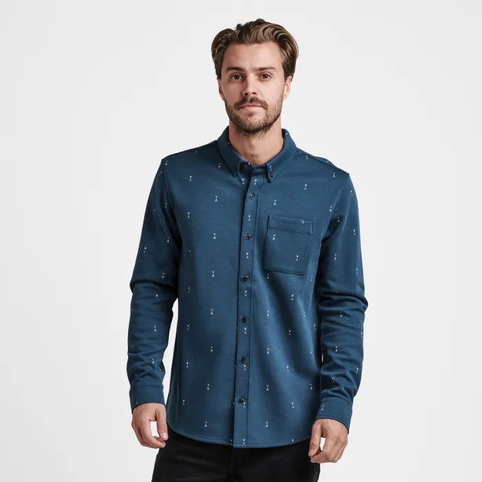 Shirts Men Roark Scholar Metro Long Sleeve Shirt Deep Blue