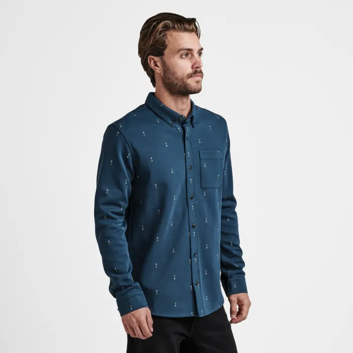 Shirts Men Roark Scholar Metro Long Sleeve Shirt Deep Blue