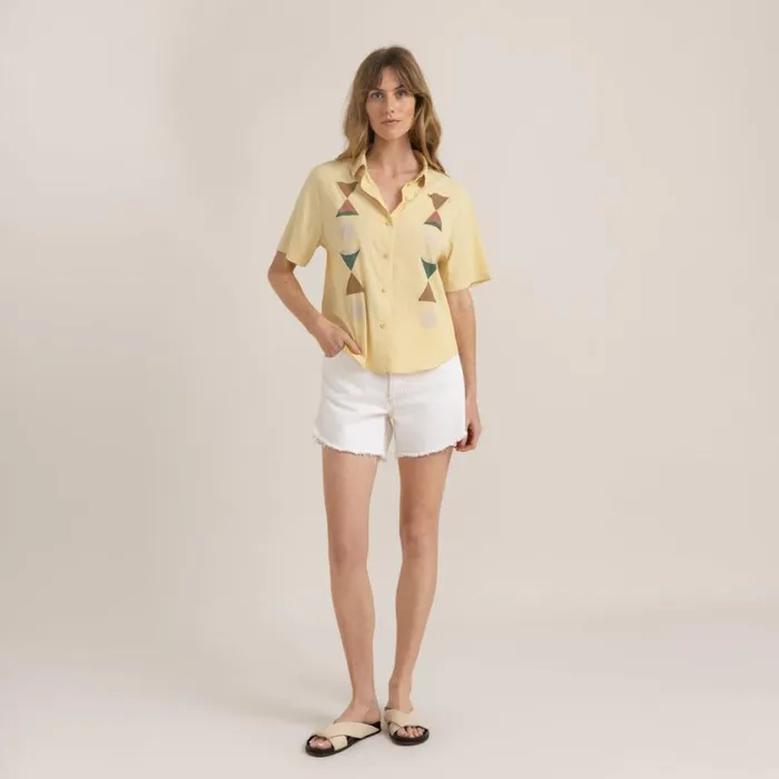 Shirts Women Roark Bless Up Breathable Stretch Shirt Heart Studio Sand