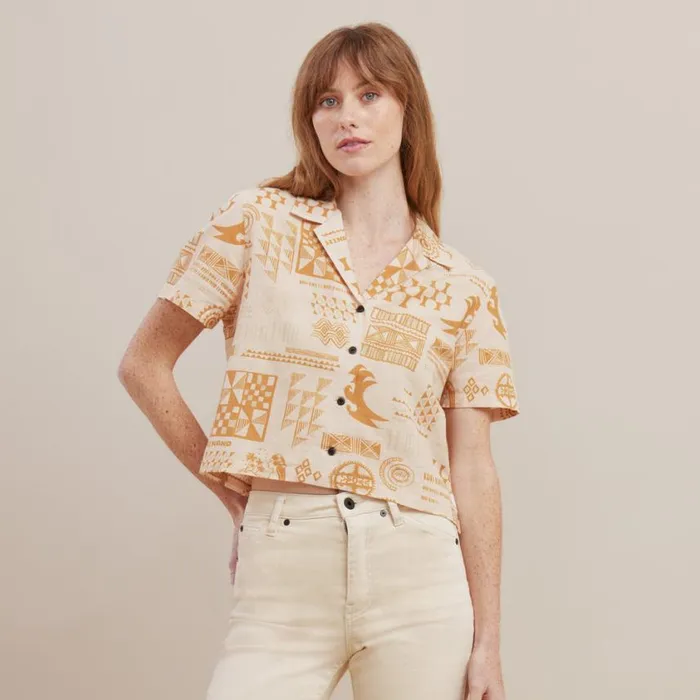 Shirts Women Roark Idle Camp Shirt Hinano Golden