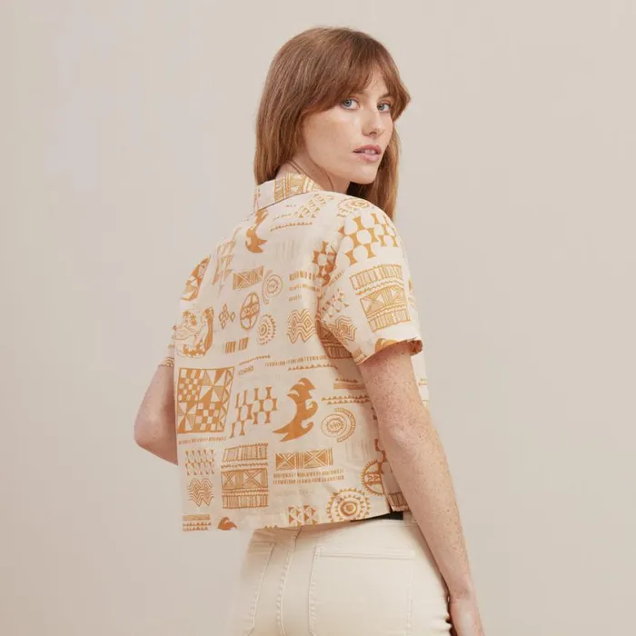 Shirts Women Roark Idle Camp Shirt Hinano Golden